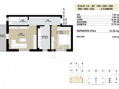 Grand Arena-apartament decomandat-finalizare decembrie