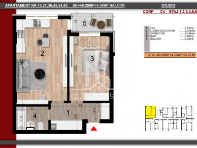 Metrou Berceni-apartament modern-etaj 2