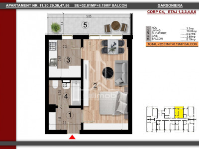 Metrou Berceni-garsoniera spatioasa-finisaje premium