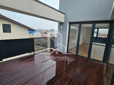 Apartament 2 camere cu terasa 16 mp centru Primaria Popesti.